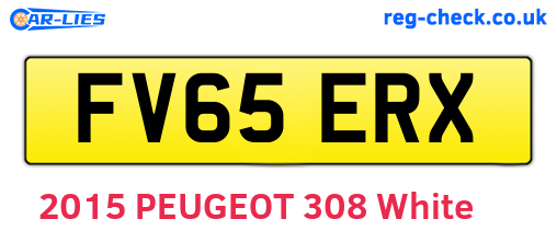 FV65ERX are the vehicle registration plates.