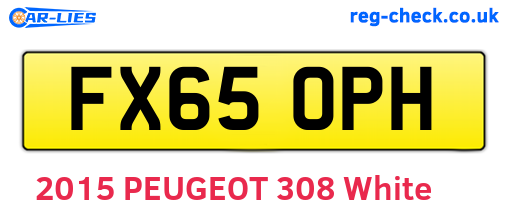 FX65OPH are the vehicle registration plates.