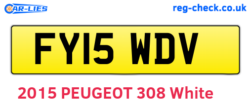 FY15WDV are the vehicle registration plates.