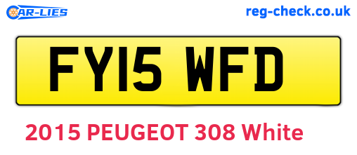 FY15WFD are the vehicle registration plates.