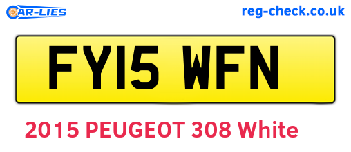 FY15WFN are the vehicle registration plates.