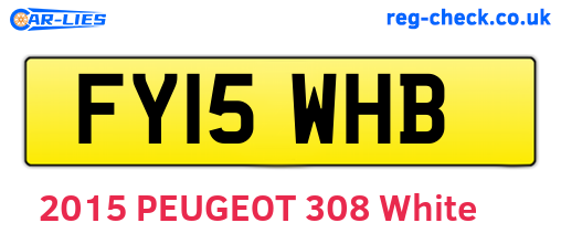 FY15WHB are the vehicle registration plates.