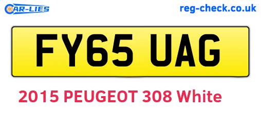 FY65UAG are the vehicle registration plates.