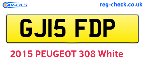 GJ15FDP are the vehicle registration plates.