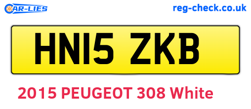HN15ZKB are the vehicle registration plates.