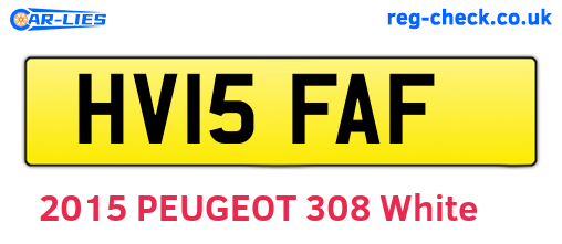 HV15FAF are the vehicle registration plates.