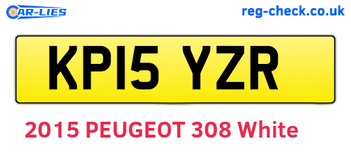 KP15YZR are the vehicle registration plates.