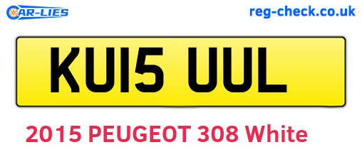 KU15UUL are the vehicle registration plates.