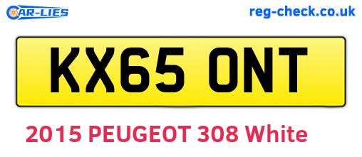 KX65ONT are the vehicle registration plates.