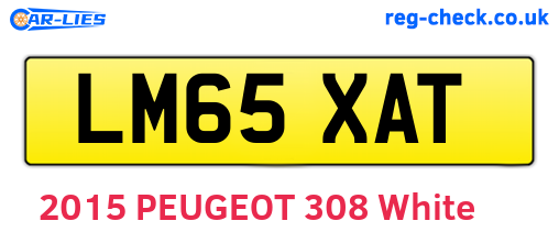 LM65XAT are the vehicle registration plates.