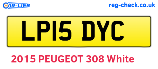 LP15DYC are the vehicle registration plates.