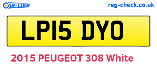 LP15DYO are the vehicle registration plates.