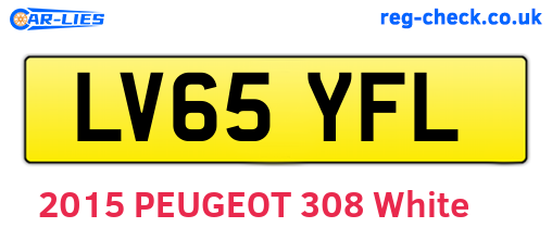 LV65YFL are the vehicle registration plates.