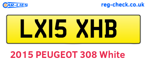 LX15XHB are the vehicle registration plates.