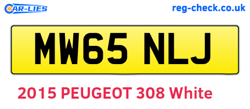 MW65NLJ are the vehicle registration plates.