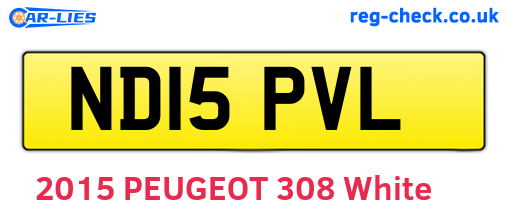 ND15PVL are the vehicle registration plates.