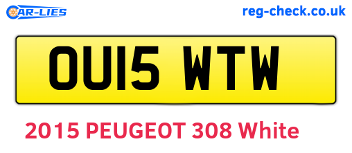 OU15WTW are the vehicle registration plates.