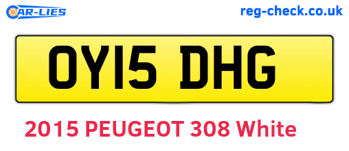 OY15DHG are the vehicle registration plates.