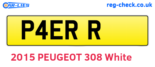 P4ERR are the vehicle registration plates.
