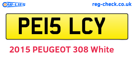 PE15LCY are the vehicle registration plates.