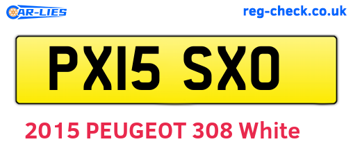 PX15SXO are the vehicle registration plates.