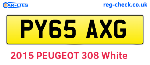 PY65AXG are the vehicle registration plates.