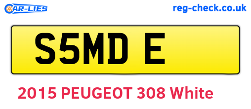 S5MDE are the vehicle registration plates.