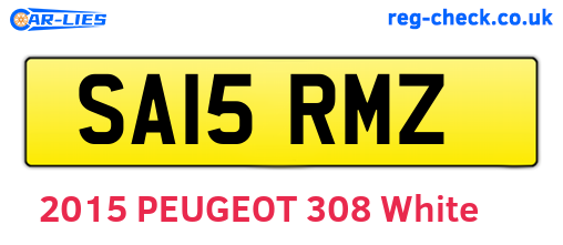 SA15RMZ are the vehicle registration plates.
