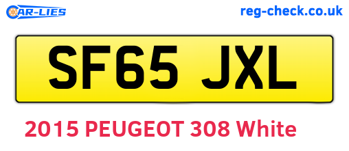SF65JXL are the vehicle registration plates.