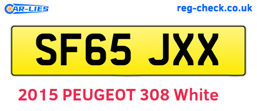 SF65JXX are the vehicle registration plates.
