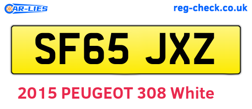SF65JXZ are the vehicle registration plates.