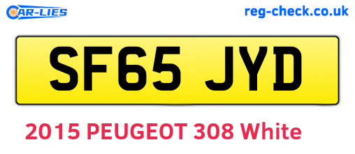 SF65JYD are the vehicle registration plates.