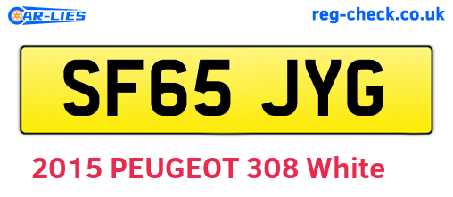 SF65JYG are the vehicle registration plates.