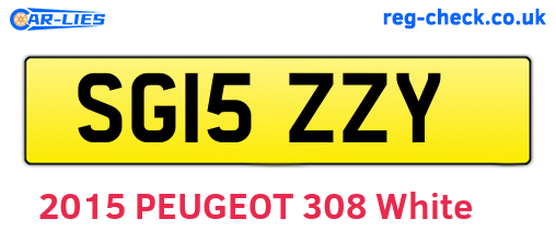 SG15ZZY are the vehicle registration plates.