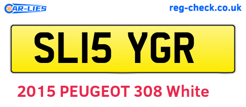 SL15YGR are the vehicle registration plates.