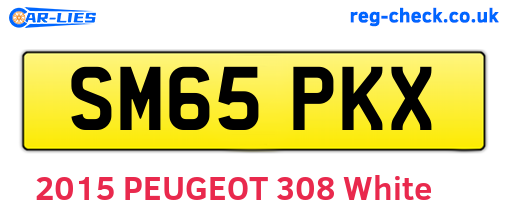 SM65PKX are the vehicle registration plates.