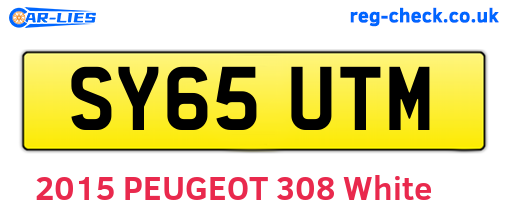 SY65UTM are the vehicle registration plates.