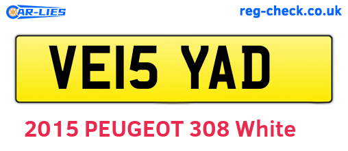 VE15YAD are the vehicle registration plates.