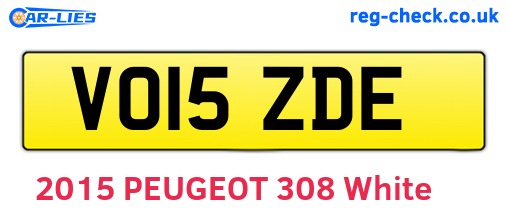 VO15ZDE are the vehicle registration plates.