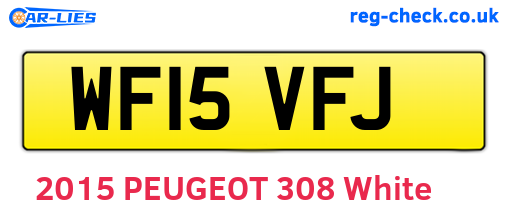 WF15VFJ are the vehicle registration plates.