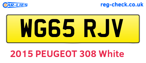 WG65RJV are the vehicle registration plates.