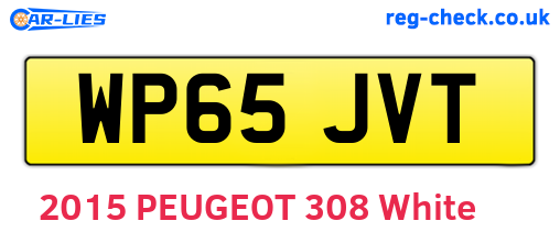 WP65JVT are the vehicle registration plates.