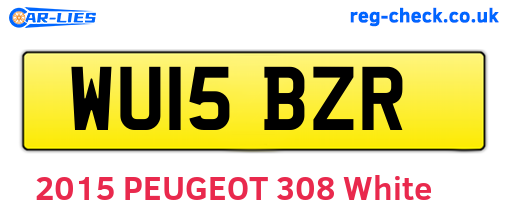 WU15BZR are the vehicle registration plates.