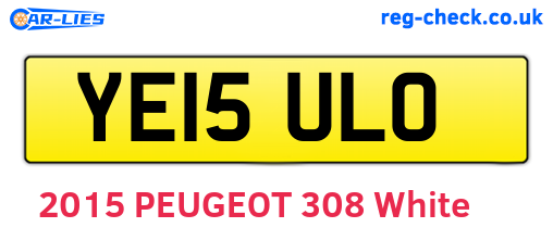 YE15ULO are the vehicle registration plates.