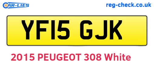 YF15GJK are the vehicle registration plates.