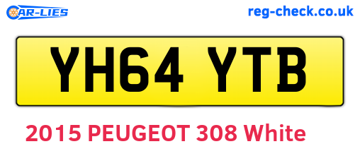 YH64YTB are the vehicle registration plates.
