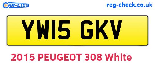 YW15GKV are the vehicle registration plates.