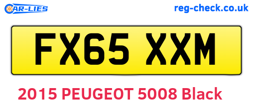 FX65XXM are the vehicle registration plates.