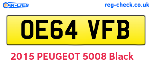 OE64VFB are the vehicle registration plates.