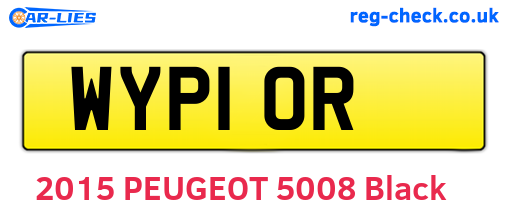 WYP10R are the vehicle registration plates.